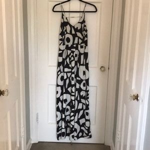 Blue and White Maxi Dress Loft